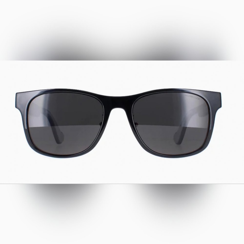 Men's Moncler Sunglasses ML0163-K 01D Black Smoke Polarized